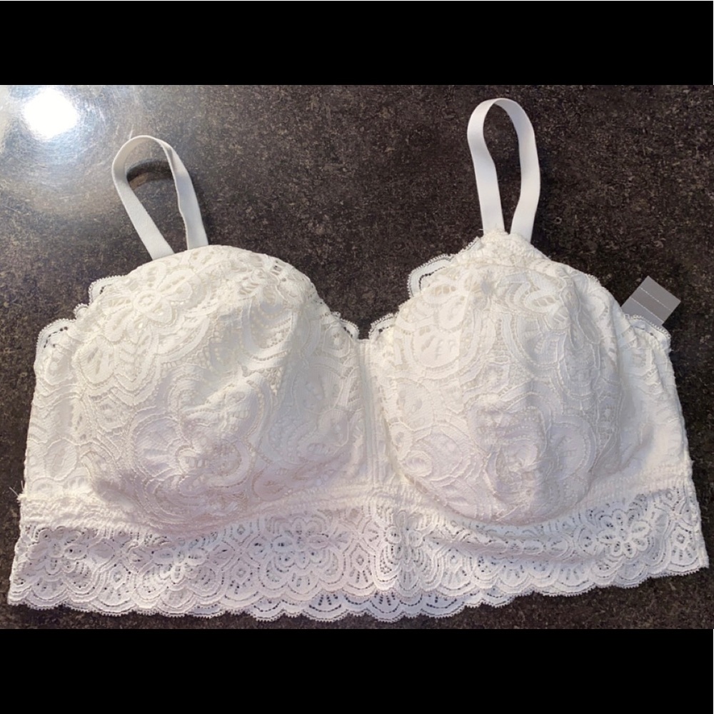 NWT Aerie White Bralette XL